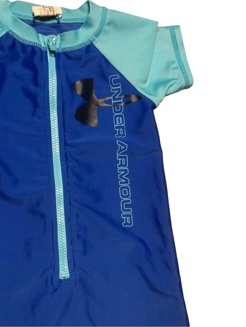 Under Armour Baby Boys Blue 1-Piece Sunsuit Swimsuit 6-9 Months Great Condition